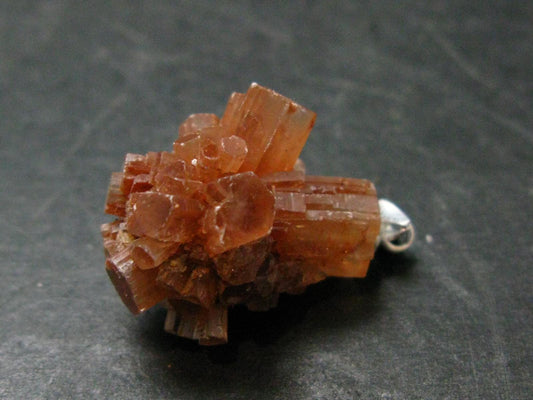 Terminated Aragonite Crystal Silver Pendant from Morocco - 1.1" - 4.73 Grams