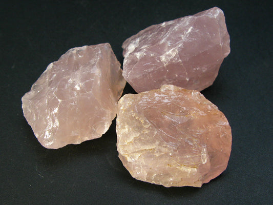 Symbol of Love and Beauty!! Lot of Three Rough Rose Quartz From Madagascar