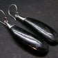 Very Rare Sterling Silver Nuumite Nuummite Earrings From Greenland