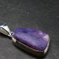 Rare High-Quality Charoite Silver Plated Pendant From Russia - 1.4" - 6.76 Grams