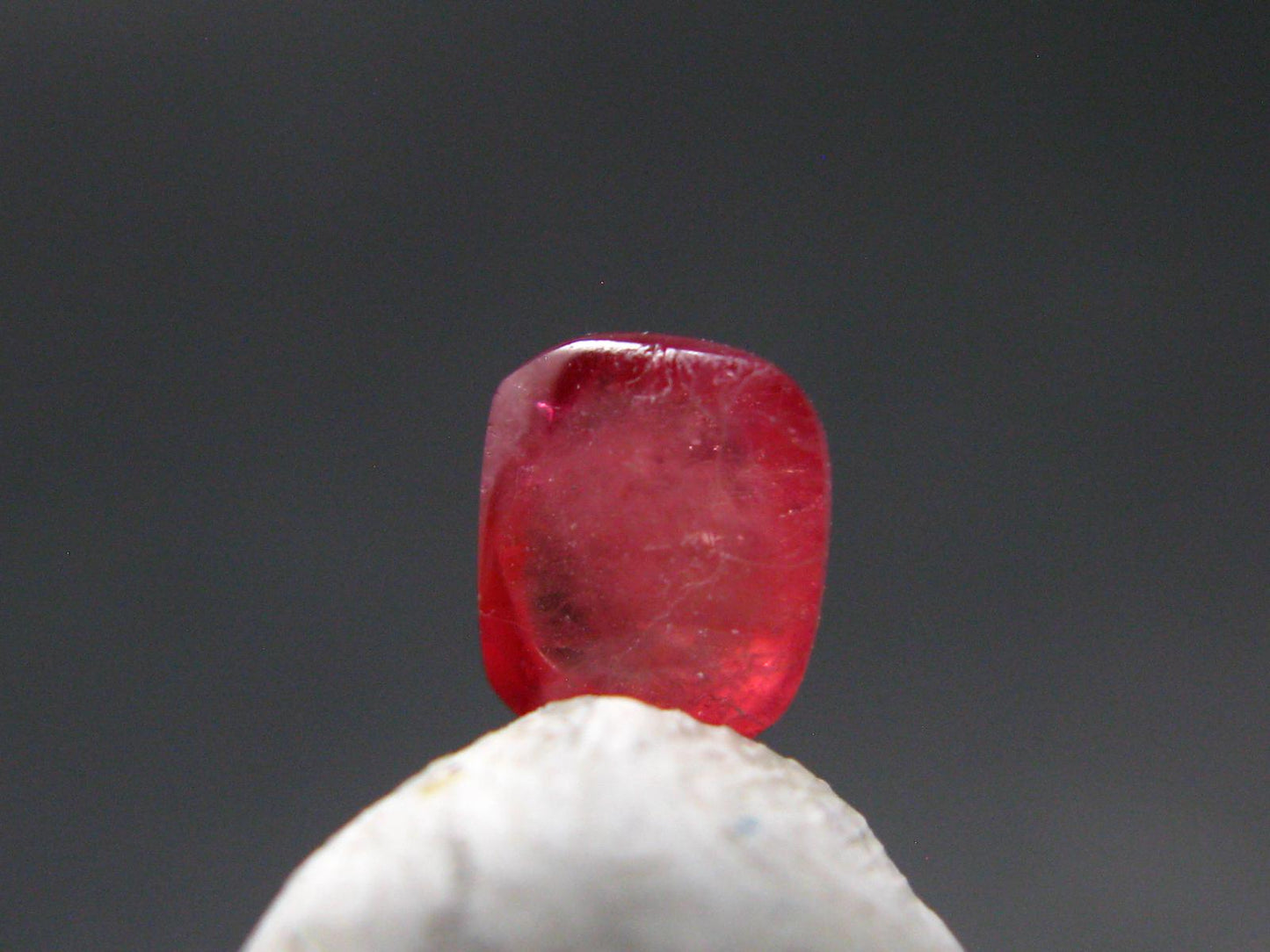 Rare Gem Bixbite Red Beryl Emerald Cabochon From Utah USA - 0.67 Carats - 5.5x4.7 mm
