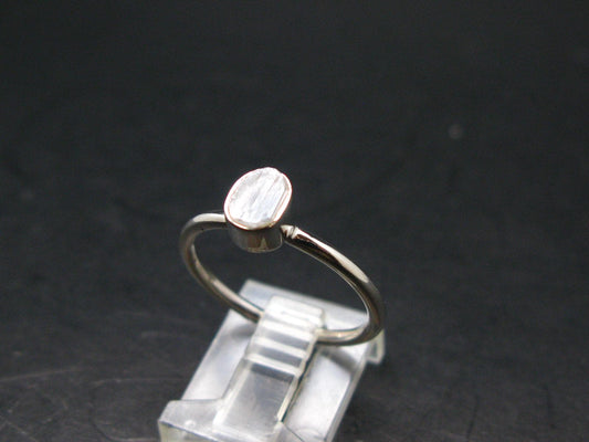 Natrolite Silver Ring From Tanzania - 1.95 Grams - Size 8