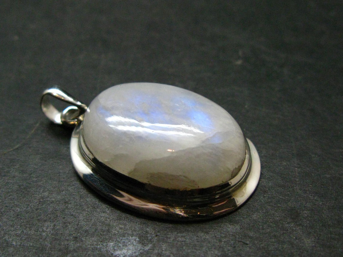 Natural Glow From Inside Moonstone 925 Silver Pendant - 1.7" - 11.07 Grams