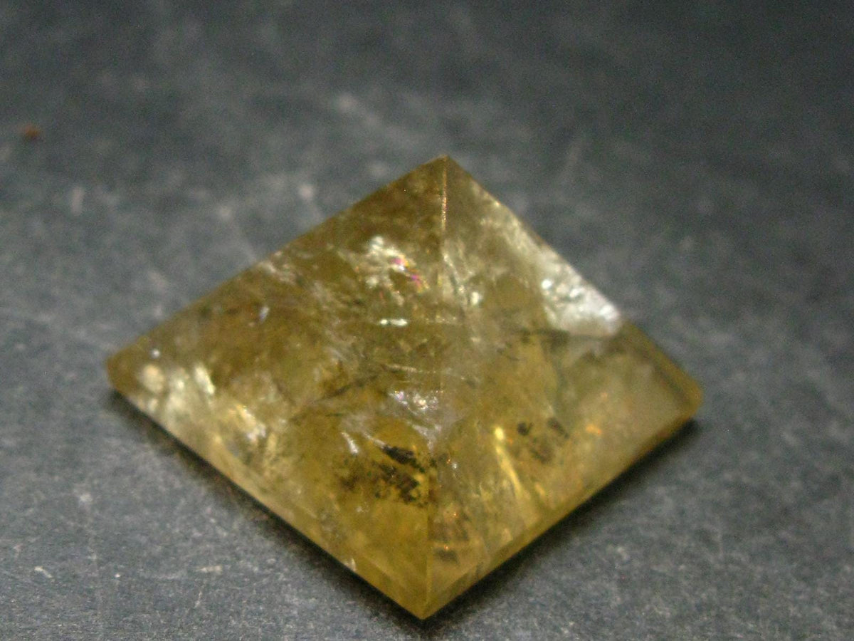 Citrine Unheated Polished Pyramid From Brazil - 0.7" - 16.73 Grams