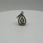 Teardrop Moldavite Necklace – Sterling Silver with Accents - 1.88 Grams