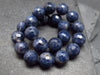 Blue Sapphire Genuine Bracelet ~ 7 Inches ~ 8mm Round Facetted Beads