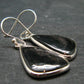 Tumbled Hypersthene Silver Earrings From Canada - 1.5" - 5.79 Grams