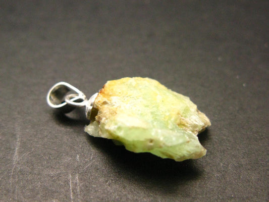 Very Rare Phosphophyllite Silver Pendant From Bolivia - 0.8" - 1.66 Grams