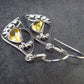 Stone of Success!! Faceted Natural Golden Yellow Citrine 925 Sterling Silver Drop Earrings - 1.9" - 3.72 Grams