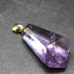 Amethyst Sterling Silver Gold Plated Pendant From Brazil - 1.5" - 7.16 Grams