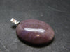 Purple Jade Silver Plated Pendant From Turkey - 1.3" - 6.23 Grams