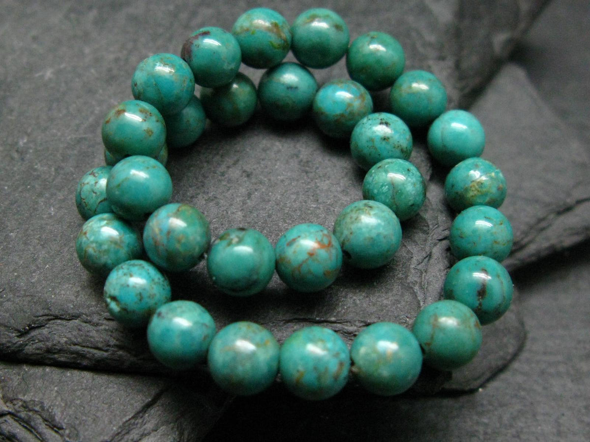 Turquoise Genuine Untreated Bracelet ~ 7 Inches ~ 6mm Round Beads