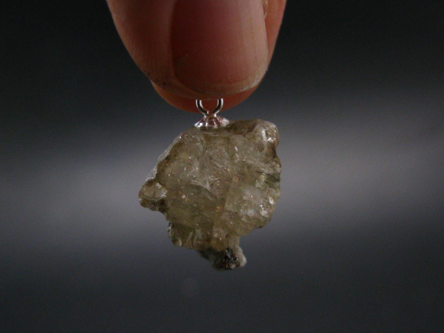 Phenakite Phenacite Crystal Silver Pendant From Russia - 0.9" - 3.38 Grams