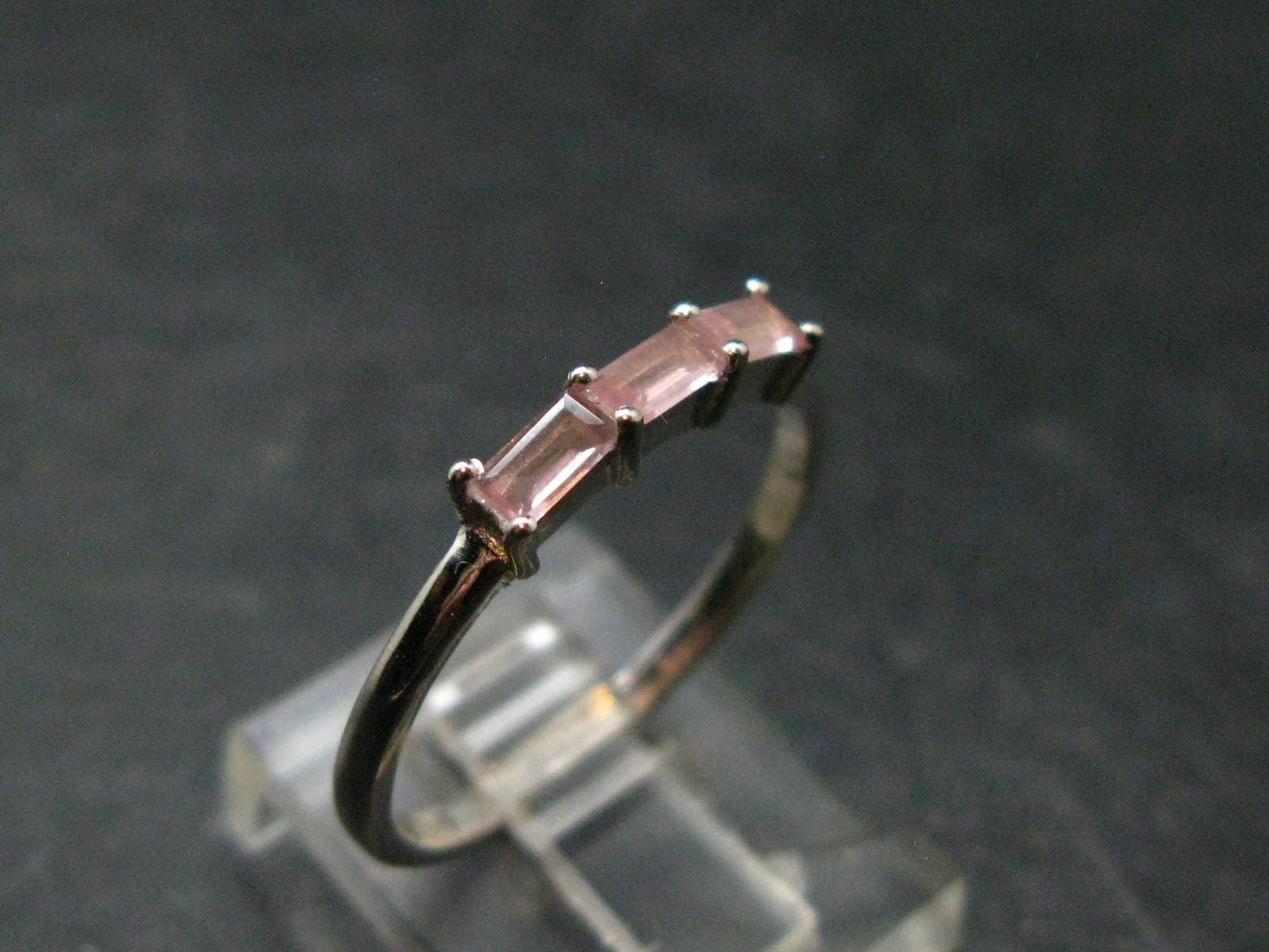 Natural Rose Quartz Ring from Brazil - 1.50 Grams - Size 8