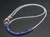 Lightweight Sparkly Faceted Tanzanite and White Topaz Gemstone Tiny Beads Necklace - 17"