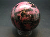 Pink Rhodonite Rodonite Sphere Ball From Canada - 2.2" - 343.56 Grams