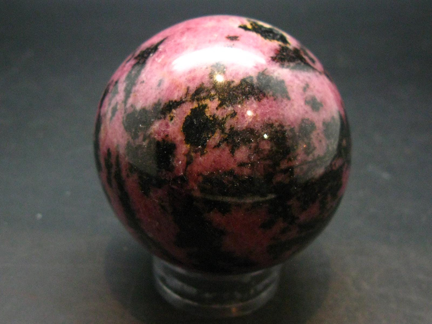 Pink Rhodonite Rodonite Sphere Ball From Canada - 2.2" - 343.56 Grams