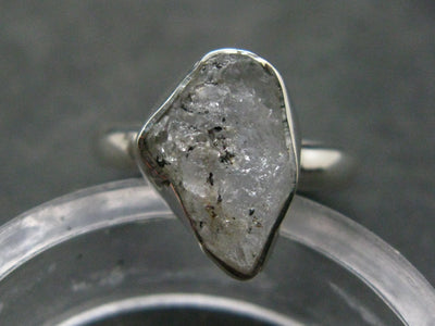 Herderite Crystal Silver Ring from Brazil - 2.68 Grams - Size 7