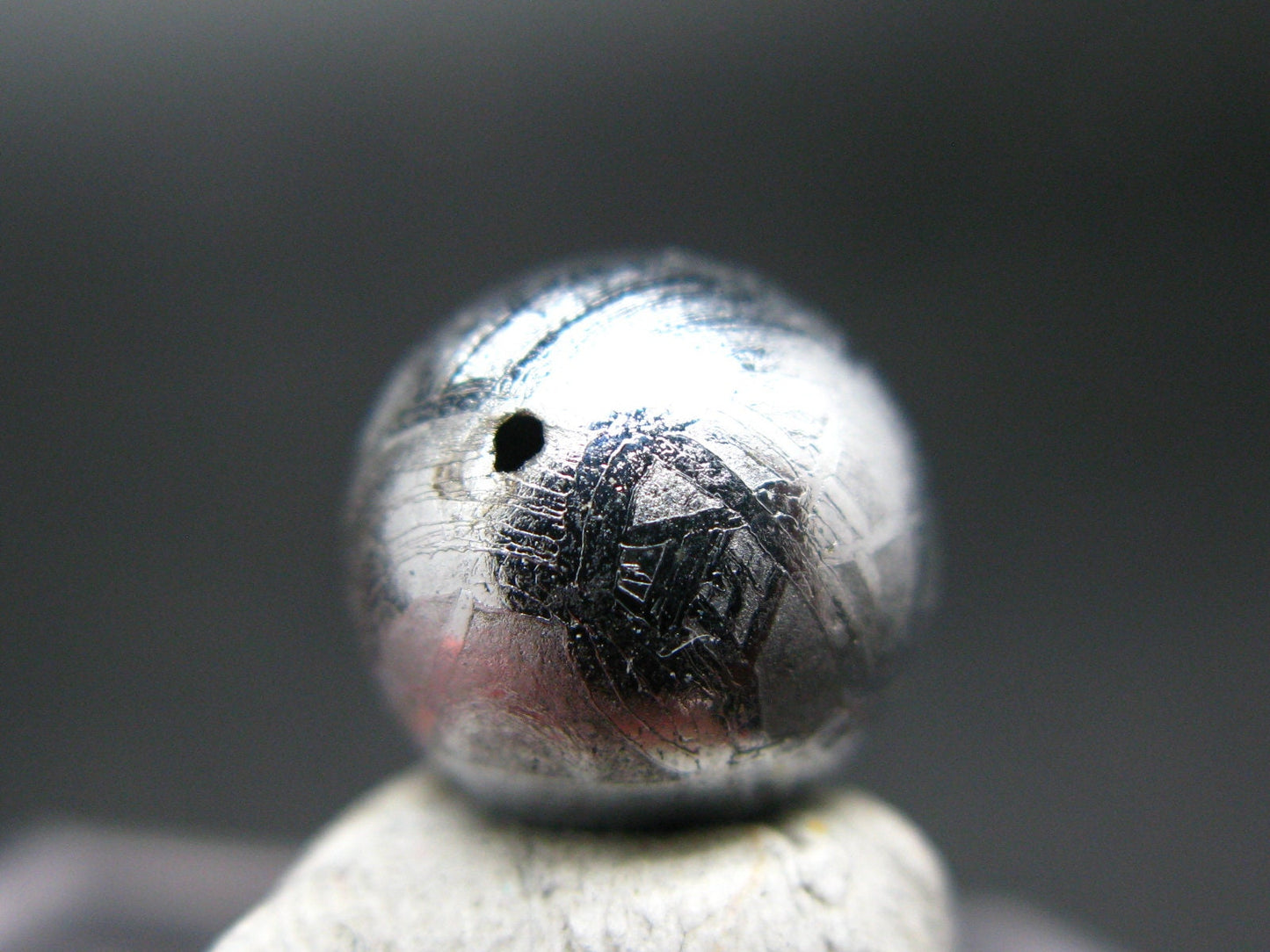 Muonionalusta Meteorite 10mm Round Bead from Sweden