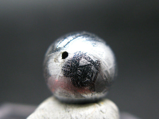 Muonionalusta Meteorite 10mm Round Bead from Sweden