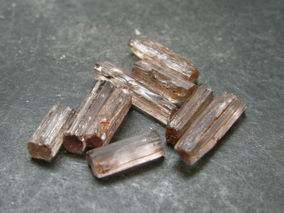 Lot of 10 Purple Scapolite Crystals from Afghanistan - 7.27 Grams