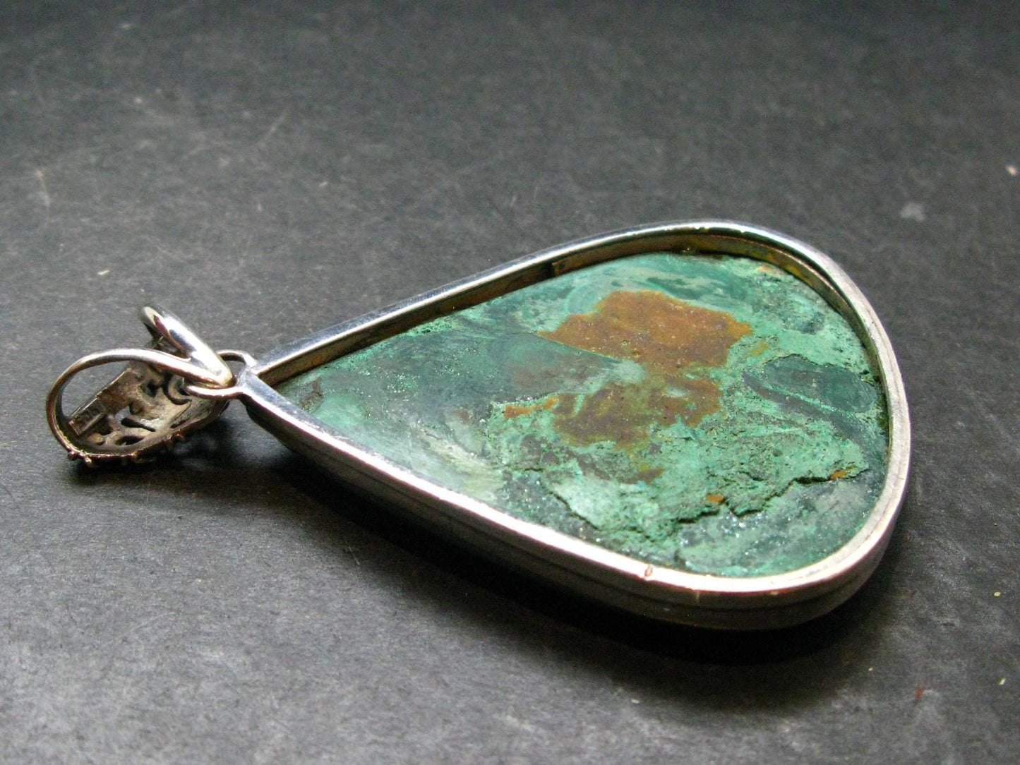 Queen of Green!! Genuine Vivid Vibrant Green Malachite Sterling Silver Pendant - 3.2" - 71.22 Grams
