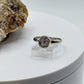 Raw Herderite Sterling Silver Ring – Natural Crystal Statement Band - SIZES: 6,7,8