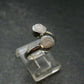 Very Rare White Cryolite 925 Silver Ring from Greenland - Size 7 - 2.38 Grams