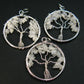 Set of Three Natural Moonstone Tree of Life Healing Necklace Pendant