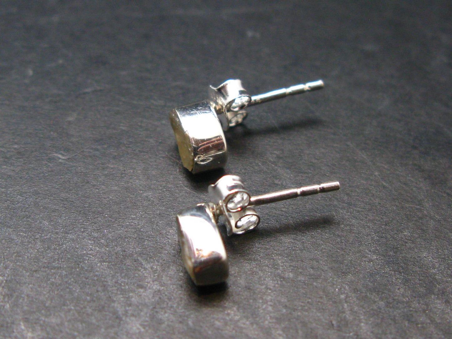 Rare Agni Gold Danburite Silver Studs From Tanzania - 1.14 Grams - 0.5"