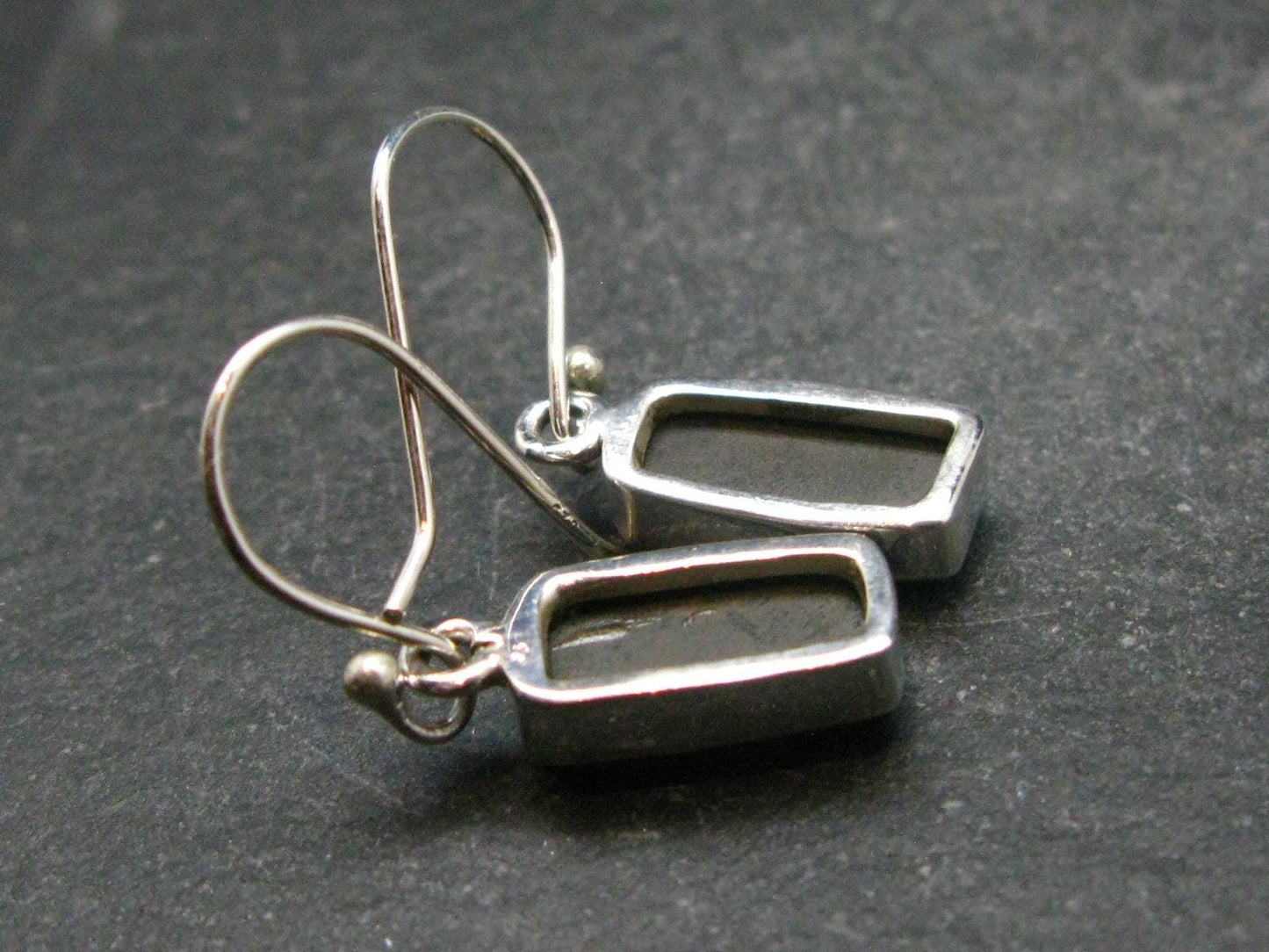 Ammolite Amolite Sterling Silver Earrings From Canada - 1.1"