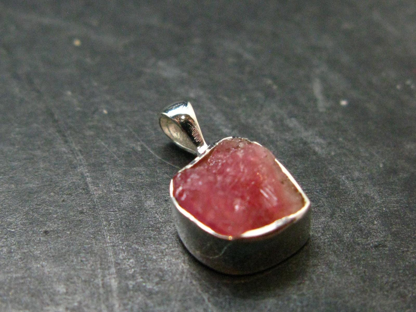 Rare Large Pezzottaite Pink Beryl 925 Silver Pendant from Madagascar - 6.15 Carats - 0.6"