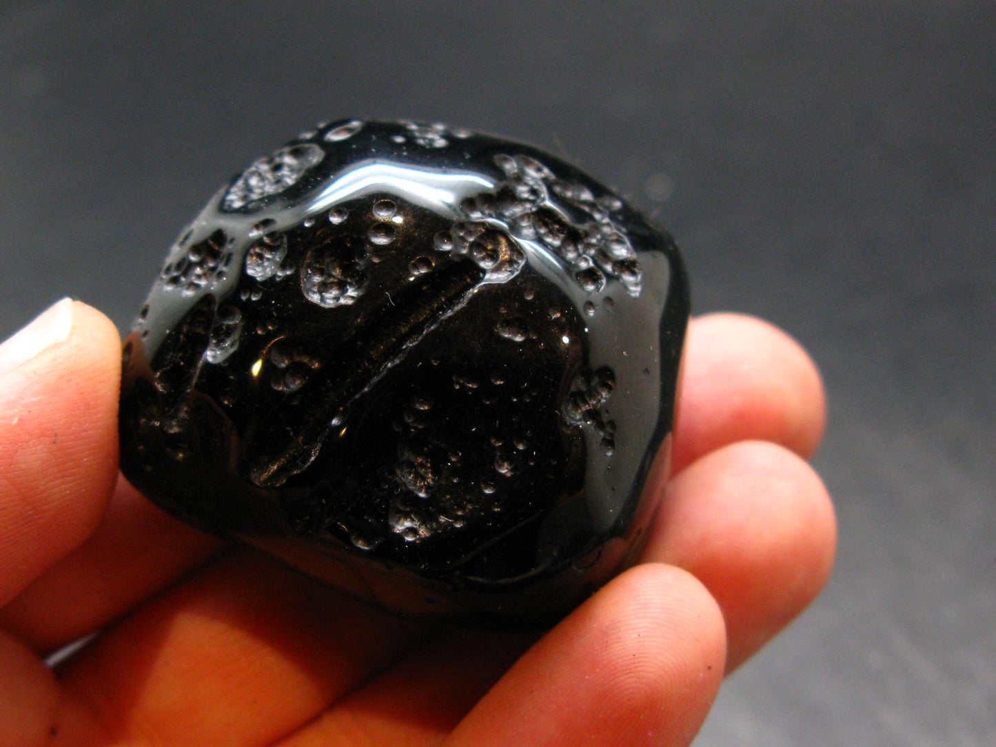 Rare Large Black Tibetan Tektite Raw Piece from Tibet - 1.5" - 53.43 Grams