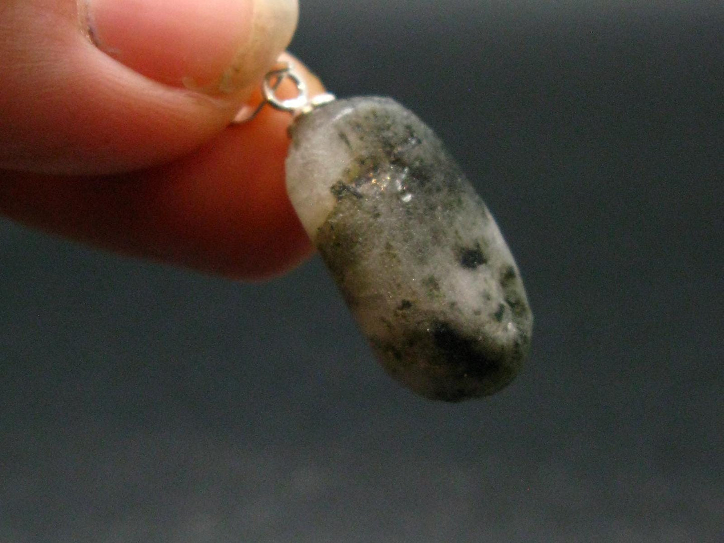 Phenakite Phenacite Tumbled Silver Pendant From Russia - 1.1" - 3.15 Grams