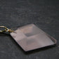 Symbol of Love and Beauty!! Natural Rose Quartz Gold Plated Pendant In 925 Silver From Brazil - 1.4" - 5.0 Grams