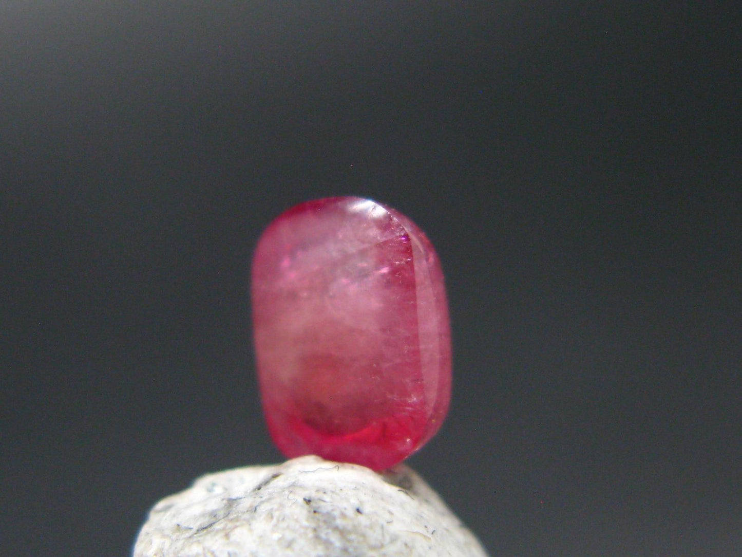Rare Gem Bixbite Red Beryl Emerald Cabochon From Utah USA - 0.66 Carats - 5.9x4.5 mm