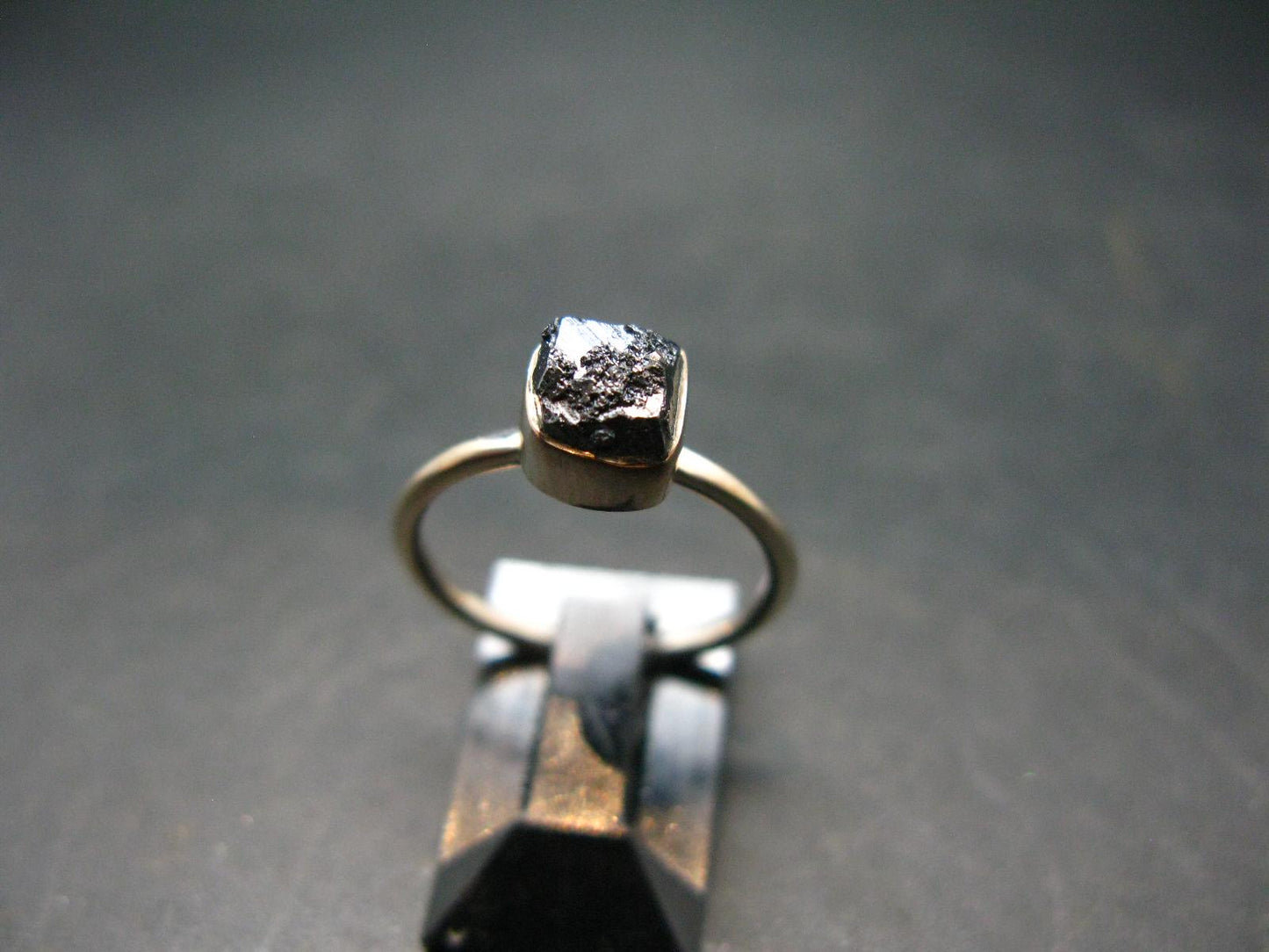 Terminated Brookite Crystal Silver Ring From Arkansas - Size 6 - 1.97 Grams