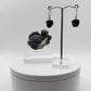Alexandrite Drop Earrings Raw Color Change Stone Silver Dangle Earrings June Birthstone Jewelry