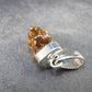 Natural Unheated Citrine Sterling Silver Pendant from Zambia - 1.2" - 2.65 Grams