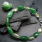 Green Garnet Tsavorite Genuine Bracelet ~ 7 Inches ~ 12mm Tumbled Beads