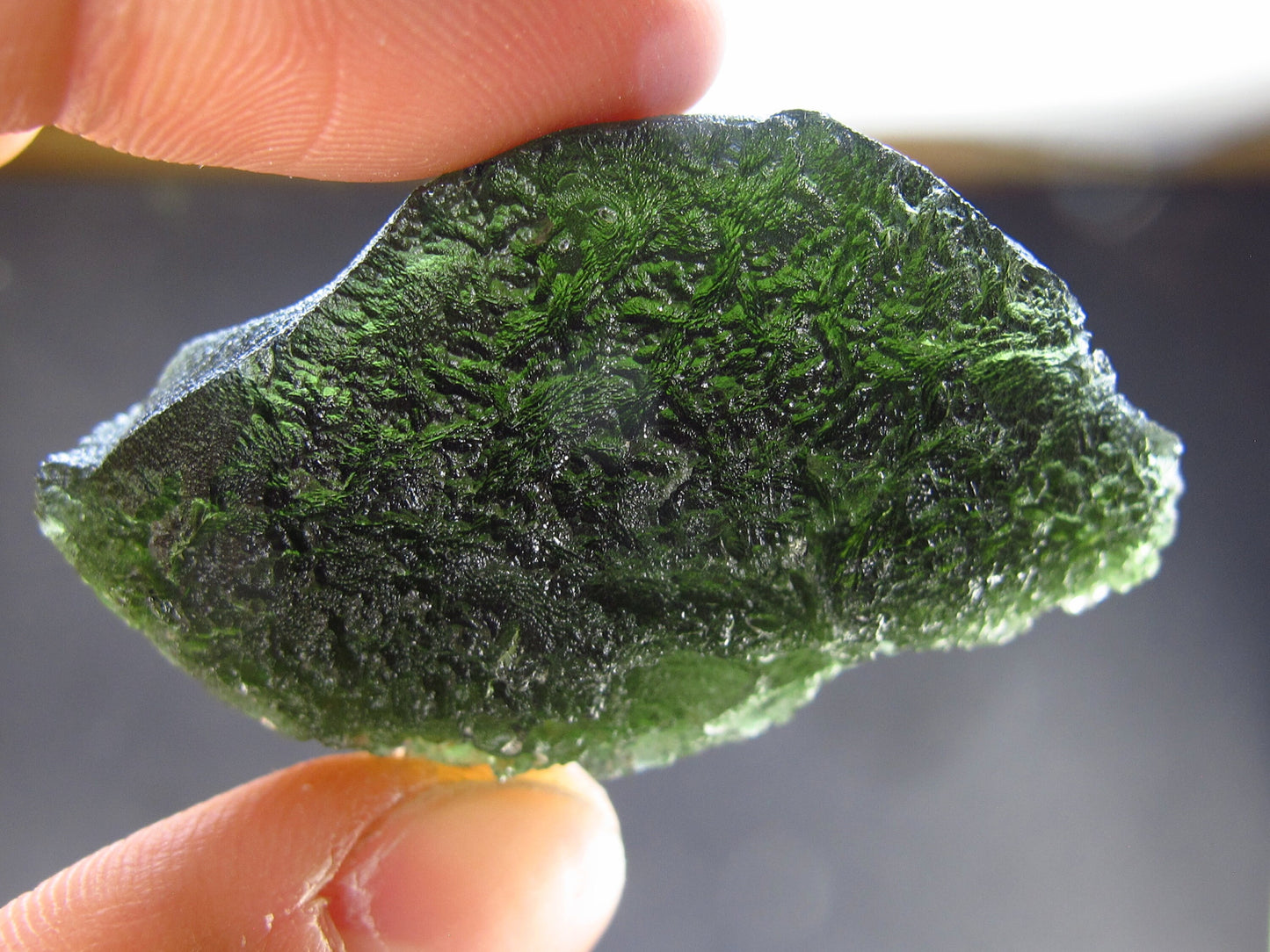 Moldavite Tektite Raw Piece from Czech Republic - 1.8" - 103 Carats - 20.7 Grams