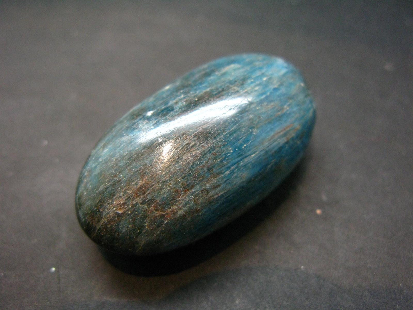 Neon Blue Apatite Tumbled Stone from Madagascar - 40.62 Grams - 1.7"