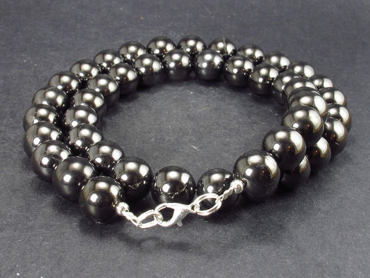 Elite Shungite Necklace with 10mm Round Beads From Russia - 18"