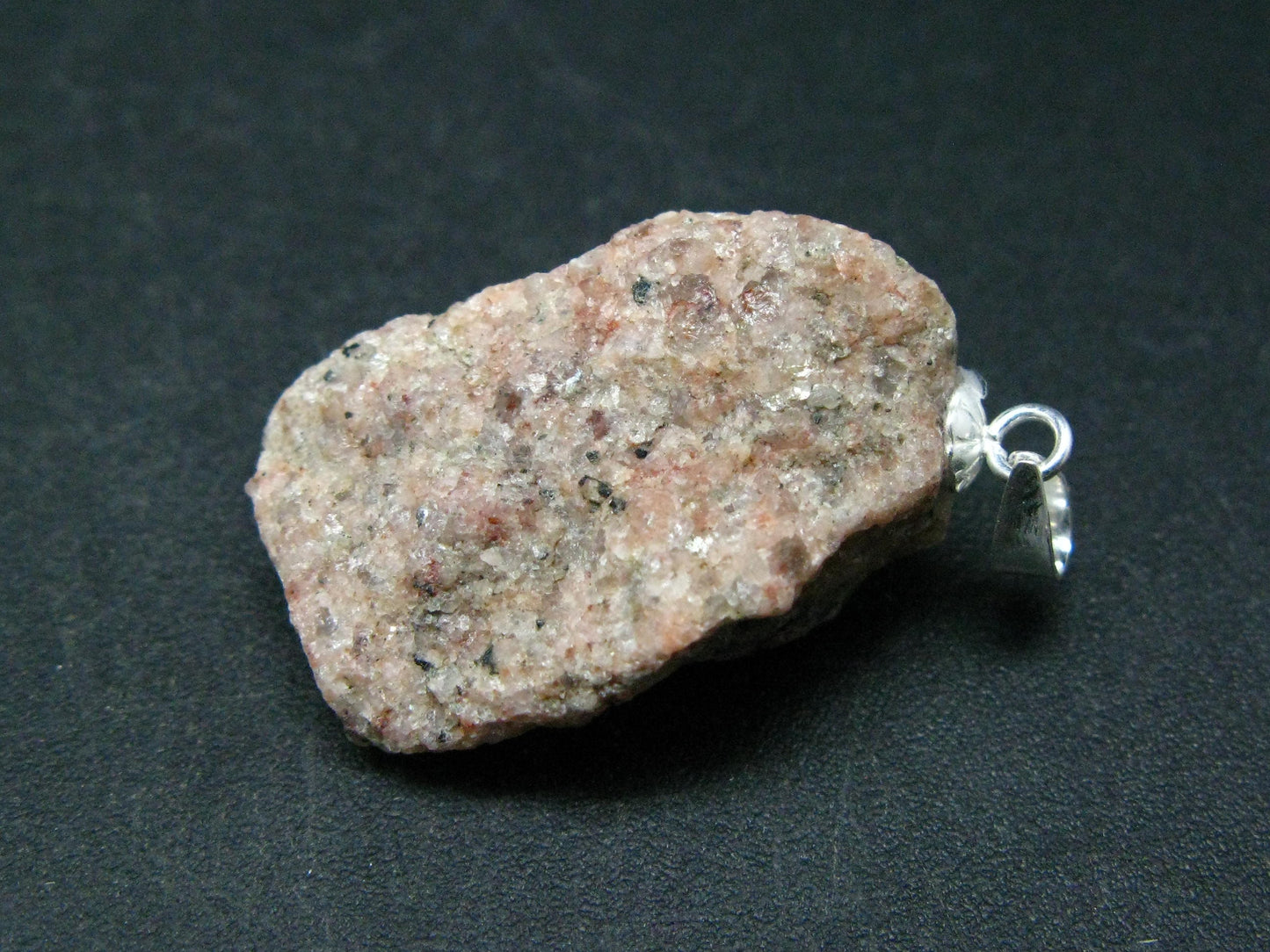 Rosophia Stone Silver Pendant From Rocky Mountains - 1.2" - 5.1 Grams
