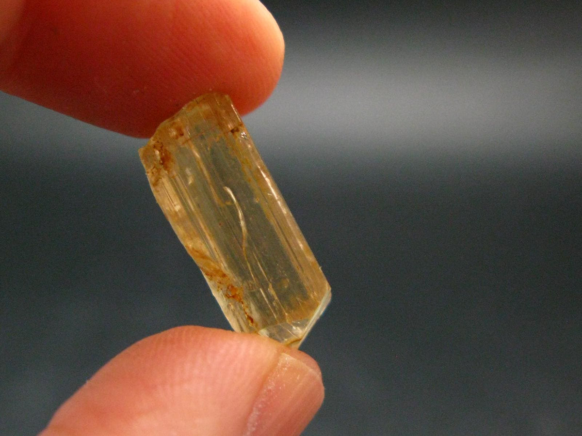 Large Perfect Golden Scapolite Crystal from Tanzania - 2.54 Grams - 0.7"