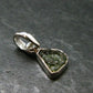 Moldavite Tektite Silver Pendant from Czech Republic - 0.7" - 0.95 Grams