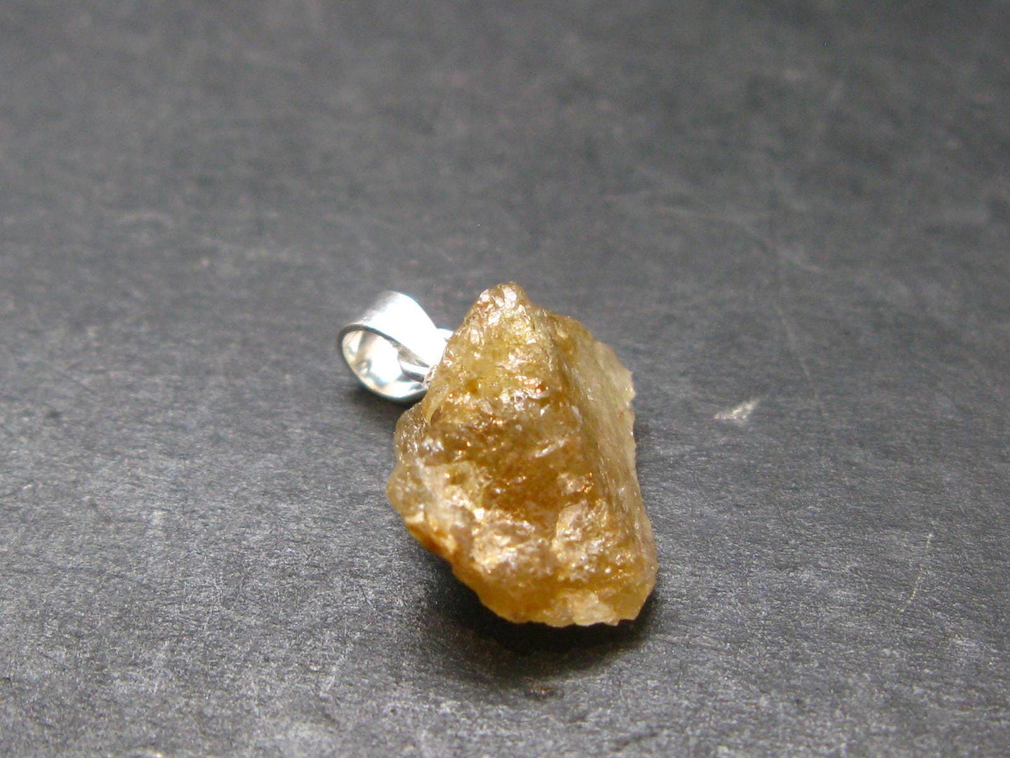 Rare Herderite Crystal Silver Pendant from Brazil - 0.6" - 1.20 Grams
