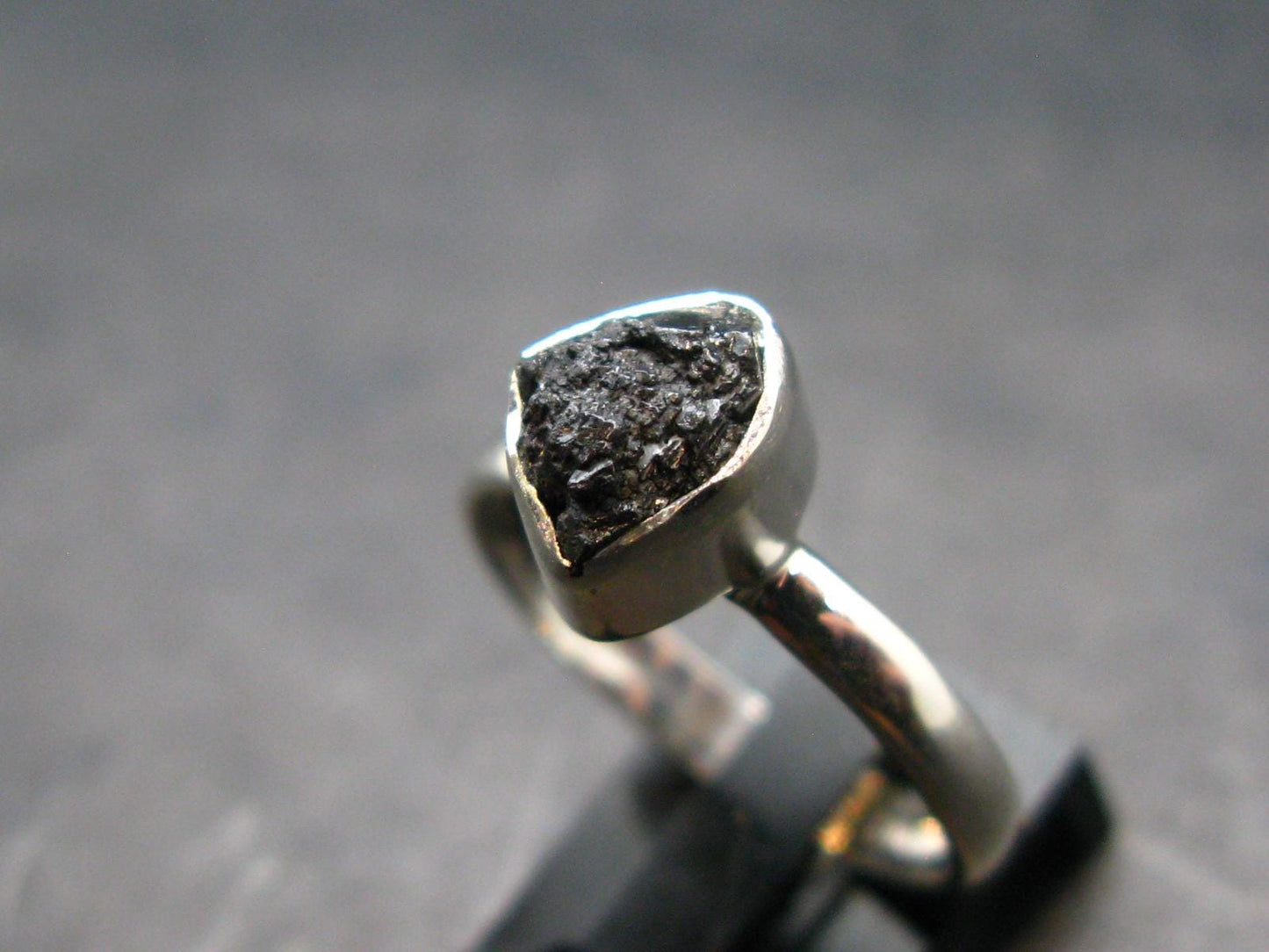 Terminated Brookite Crystal Silver Ring From Arkansas - Size 8 - 2.21 Grams