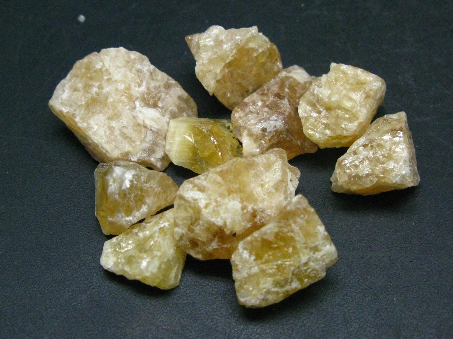 Lot of 10 Agni Gold Danburite Crystals From Tanzania