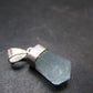 Fantastic Gemmy Aquamarine Crystal Silver Pendant From Brazil - 0.9" - 1.84 Grams